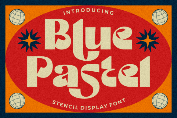 Blue Pastel: A Bold, Retro Display Font for Digital Branding