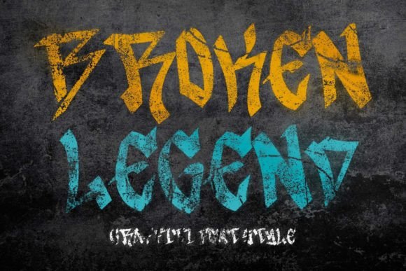 Broken Legend: A Bold, Authentic Display Font for Small Business Branding