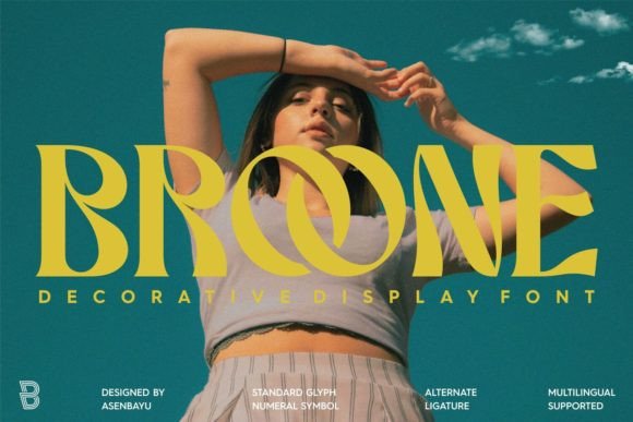 Broone Display Font for Handmade Labels & Invitations