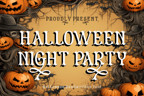Halloween Night Party Font: A Spooky-Yet-Sophisticated Display Font for Small Business Branding