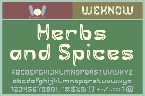 Herbs and Spices: A Display Font with Botanical Soul