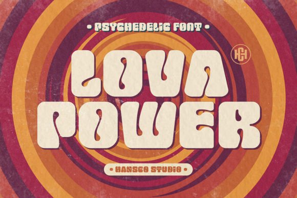 Lova Power: A Retro Psychedelic Display Font for Editorial Impact