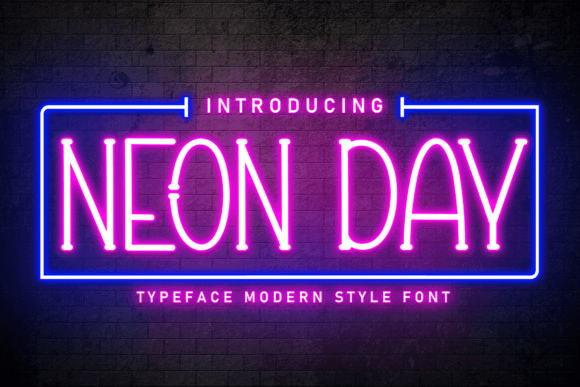Neon Day: A Vibrant Display Font for Digital Brand Energy