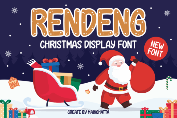 Rendeng: A Christmas Display Font That Brings Warmth to Real Business Materials