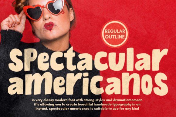 Spectacular Americanos: A Hand-Brush Display Font for Crafters