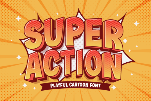 Super Action Font: Cheerful Display Type for Handmade Creators