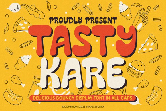 Tastykare: A Playful, Retro-Bold Display Font for Warm Editorial Moments